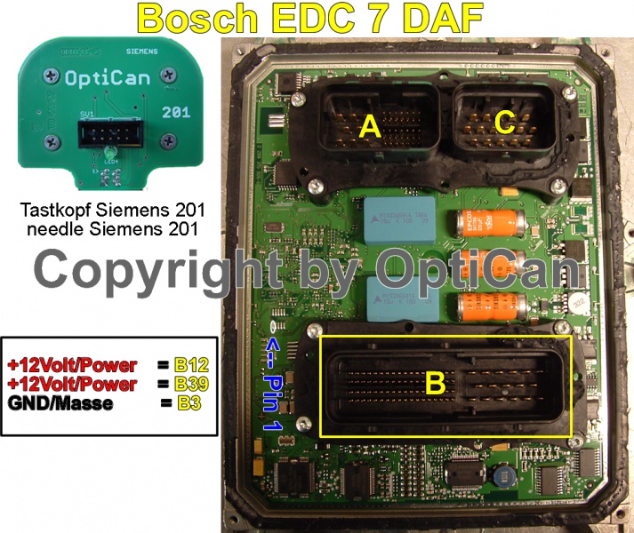 Bosch EDC 7 (DAF Truck) pinout diagram 2